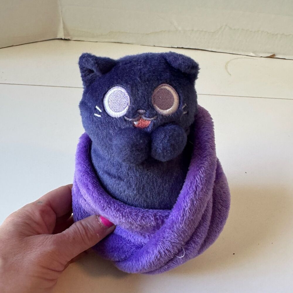 Uncute Purritos Sesame Purple Blanket Wrap Cat 7" Plush Stuffed Animal